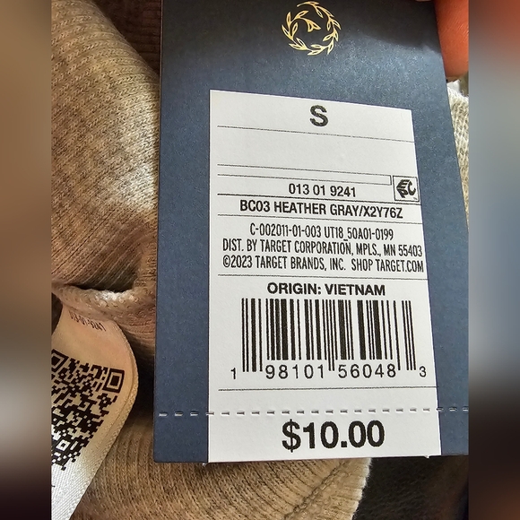 Universal Thread Scoop Neck Ribbed Grey Fitted Crop T-Shirt Size Small NWT - Picture 5 of 6